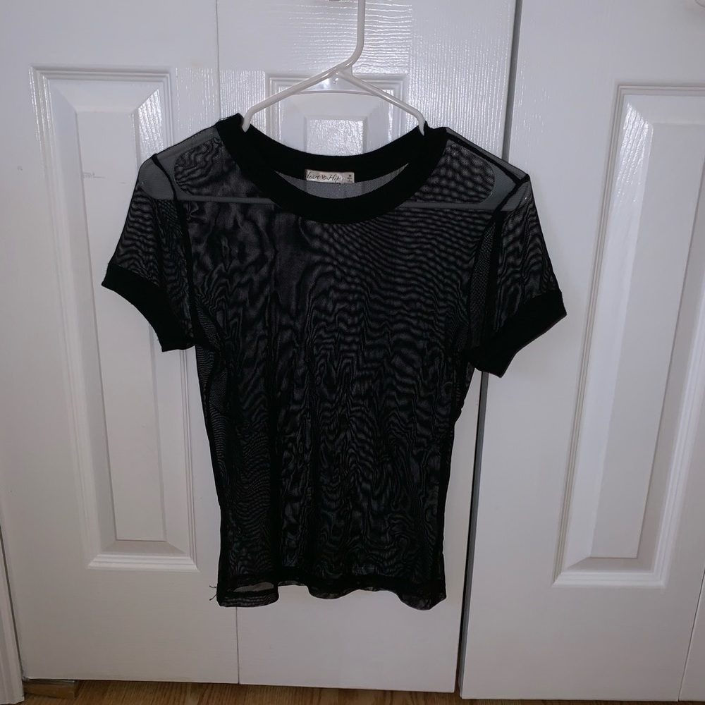 Sheer Black Tee